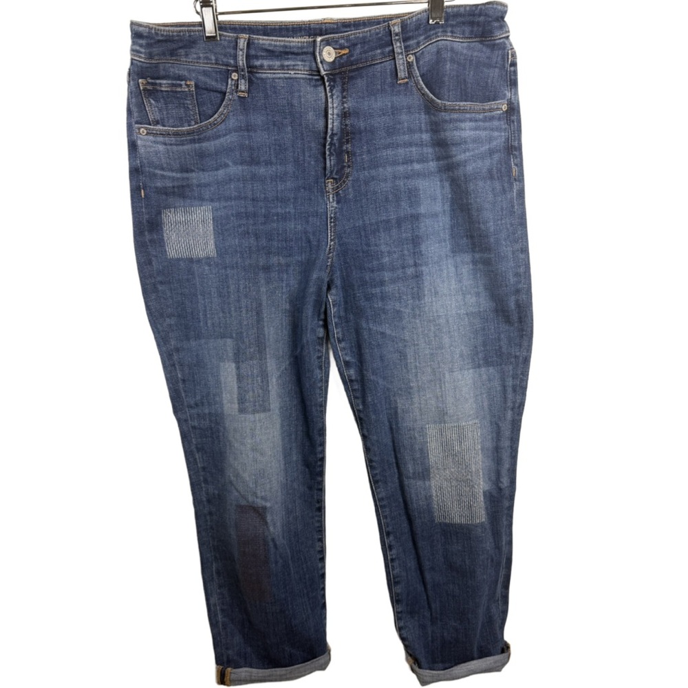 Chico’s so slimming girlfriend Jeans with Faded Distressing